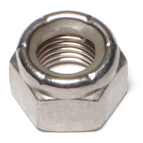 Midwest Fastener Nylon Insert Lock Nut, 7/16"-20, 18-8 Stainless Steel, Not Graded, 8 PK 68492